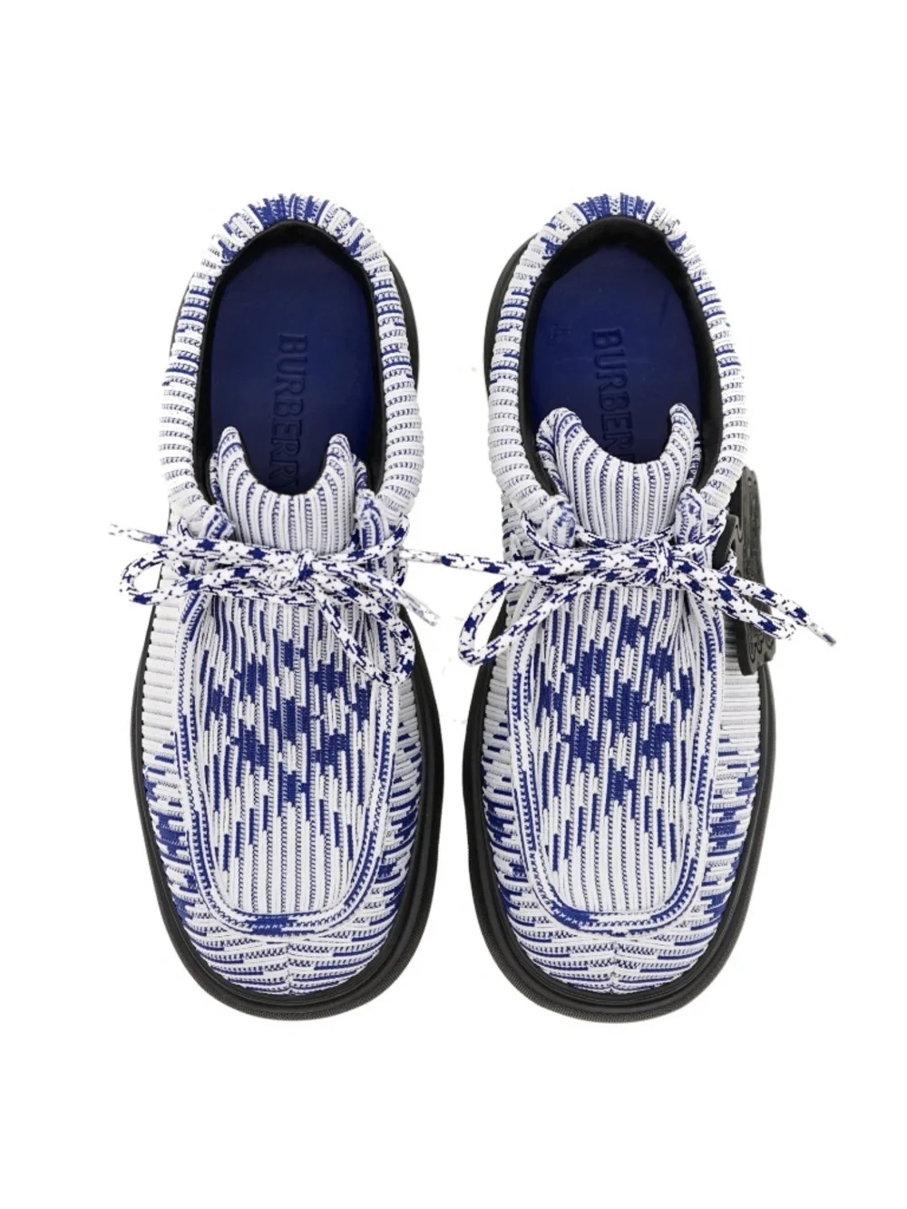 Burberry Men Lace-Up Creeper Shoes Salt Ip Check Size 11 US New